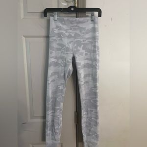 lululemon athletica White & Light Gray Camo High-Rise Leggings